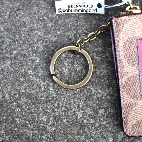 Coach | "Love" Small Slim Keychain Card Holder Coin Purse - Picture 3 of 5